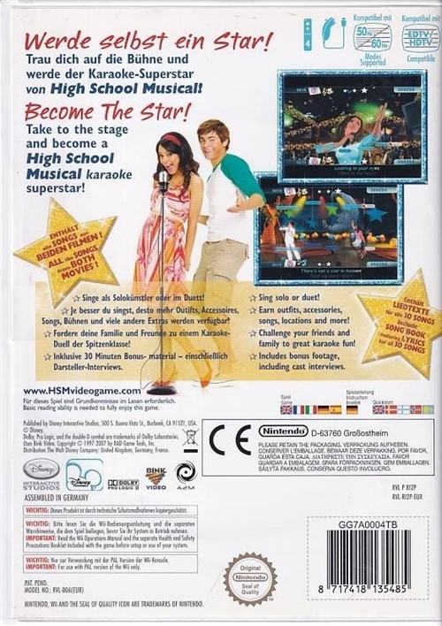 High School Musical Sing It - Nintendo Wii (B Grade) (Genbrug)